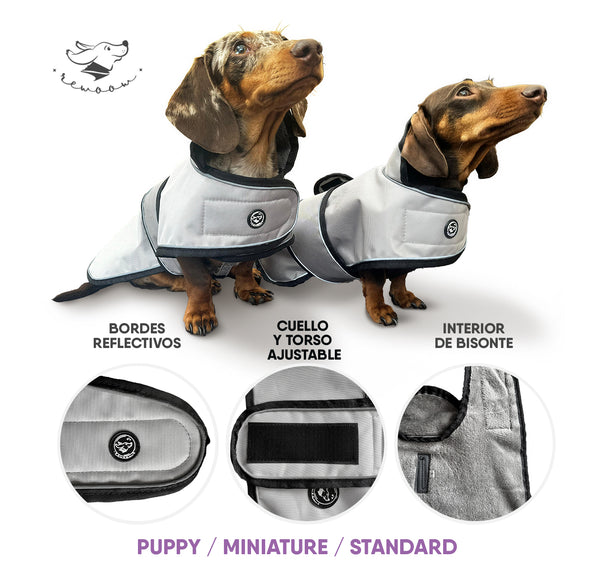 Abrigo Impermeable para perros Salchicha - Teckel - Dachshund